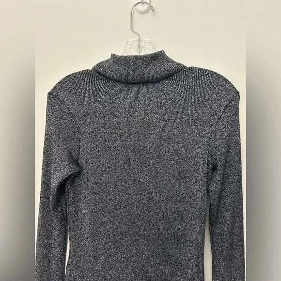 Golden Goose Venezia Pullover blouse Shimmery Blue Turtleneck Sz S Party - Picture 8 of 16